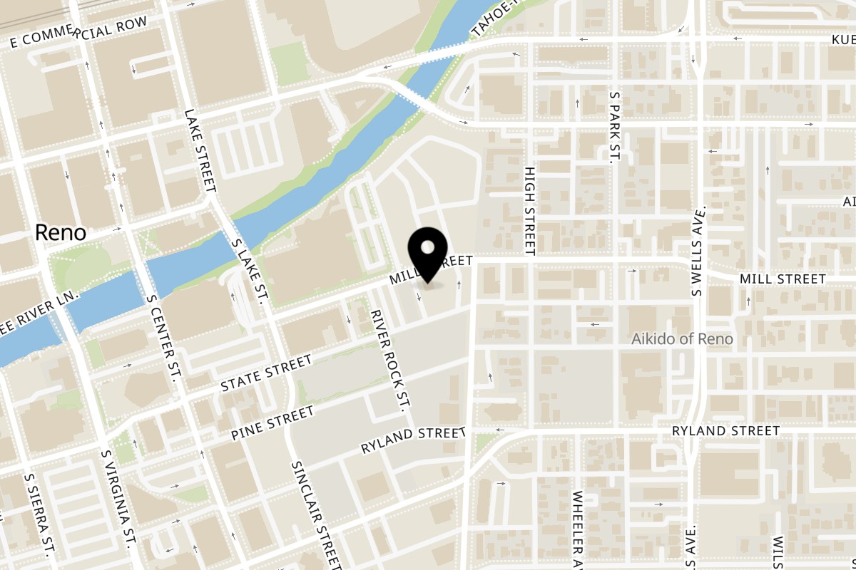 Map showing the location of Bertha Miranda's on 336 Mill St in Reno